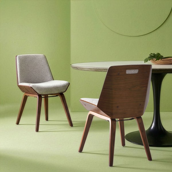 Chaise en tissu beige NICO